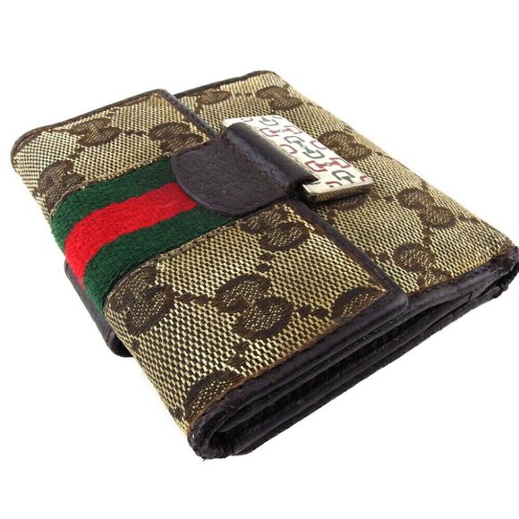 Authenticity guaranteed USED GUCCI  Wallet GG Canvas Beige Canvas x Leather - Picture 3 of 11